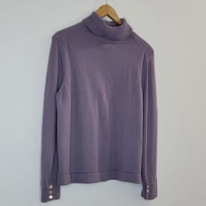 Eddie Bauer Petite XL Purple Turtleneck